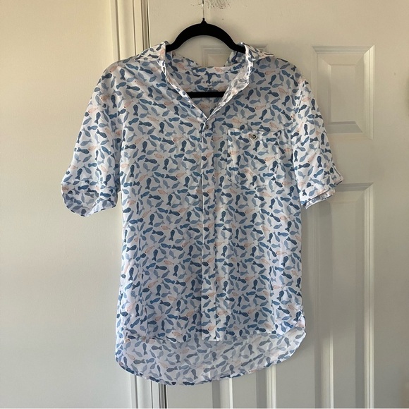 Age Of Wisdom Other - NWT Age Of Wisdom Men's Collared Shirt Fish Outdoors 100% Modal Sky Blue (Small)